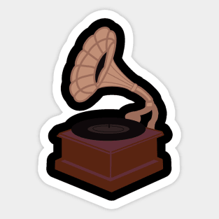 Gramophone T-shirt Sticker